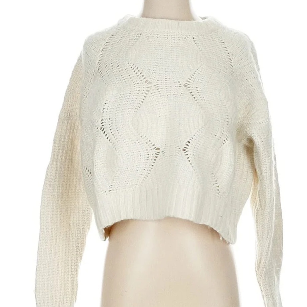 Madewell Cream Knit Crew Neck Sweater